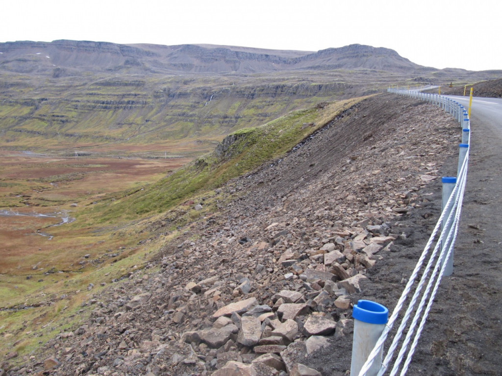 Slope vegrið á Fjarðarheiði okt 2010