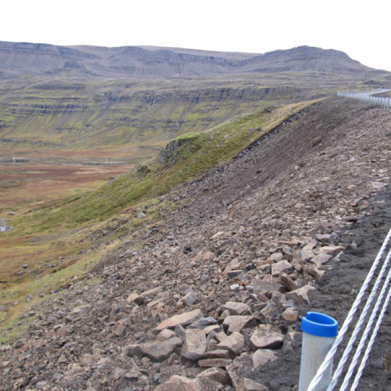 Slope vegrið á Fjarðarheiði okt 2010